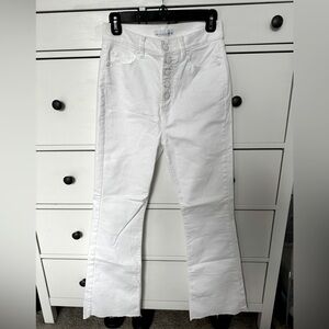 White Slim Flare Loft Jeans